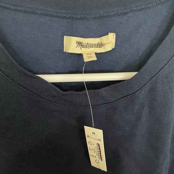 Madewell Sutro Muscle Casual Luxe Side Cinch Jersey Top US Women's XS New - Picture 5 of 5